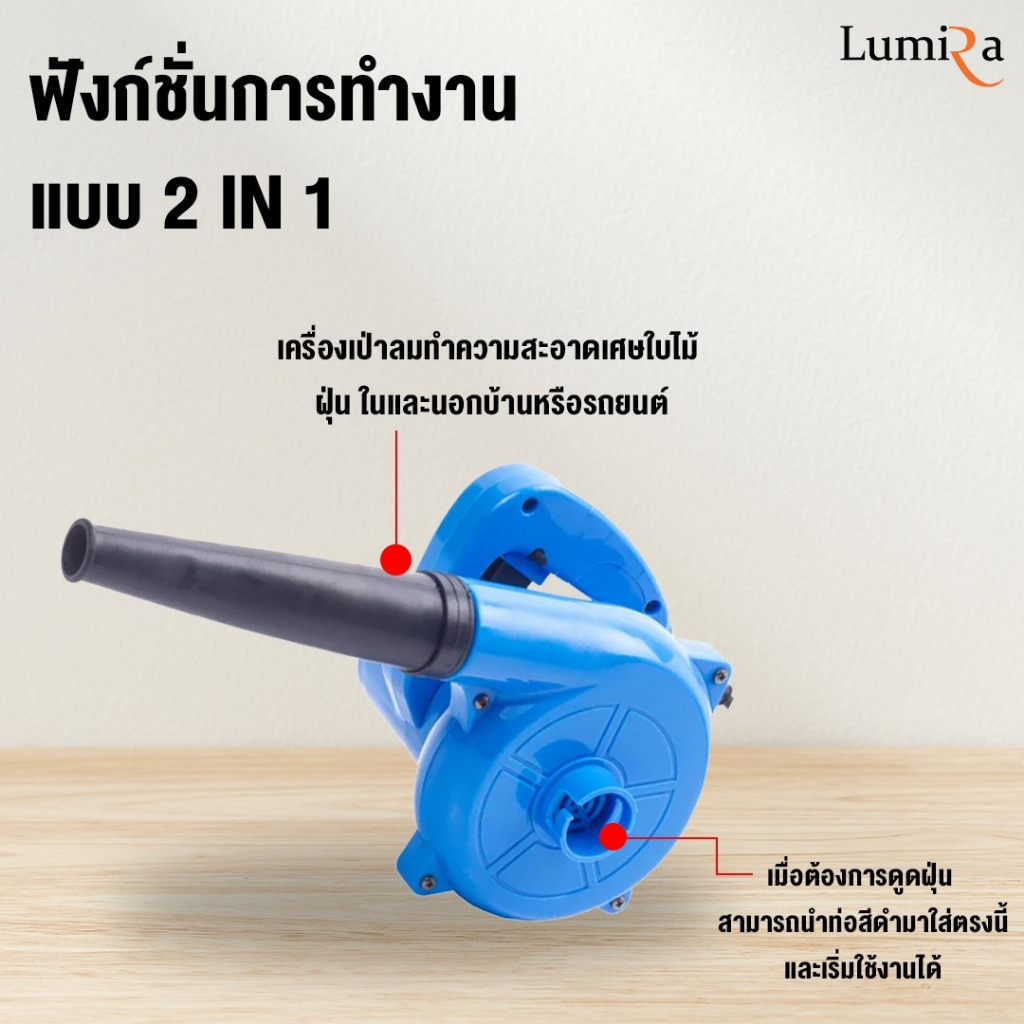 CRAFIX เครื่องเป่าลมไฟฟ้า ขนาดเล็ก ดูดฝุ่น เครื่องยนต์ คอมพิวเตอร์ ล้างรถ ล้างแอร์ 350W - รูปที่ 3