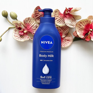 550 ml. วันผลิต 07/23 นีเวีย บอดี้ มิลค์ โลชั่น Nivea Intensive Moisture Body Milk Lotion สีน้ำเงิน