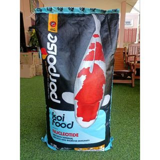 อาหารปลา สูตรบำรุงสุขภาพปลา Health enhancer food.  Porpoise koi food 20 KG.