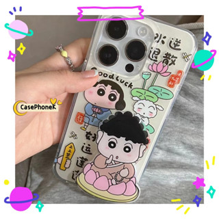 ✨จัดส่งภายใน 24 ชม✨เคสไอโฟน12 13 14 Pro For 11 เครยอนชินจัง ความนิยม การ์ตูน แฟชั่น เรียบง่าย น่ารัก การป้องกันการตก Cas