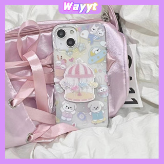 💖จัดส่ง24ชม💖iPhone 14 13 12 11 Pro Max เคส for เคสไอโฟน11 น่ารัก บางเบาพกพาง่าย ม้าหมุน การ์ตูน แฟชั่น พร้อมขาตั้ง Case