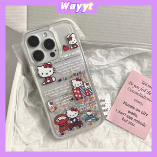 💖จัดส่ง24ชม💖iPhone 14 13 12 11 Pro Max เคส for เคสไอโฟน11 น่ารัก บางเบาพกพาง่าย การ์ตูน Hello Kitty ผงกลิตเตอร์ Case