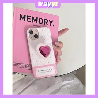 💖จัดส่ง24ชม💖iPhone 14 13 12 11 Pro Max เคส for เคสไอโฟน11 แฟชั่น บางเบาพกพาง่าย เรียบง่าย รูปหัวใจ พร้อมขาตั้ง Case