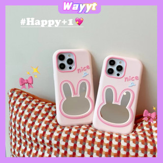 💖จัดส่ง24ชม💖iPhone 14 13 12 11 Pro Max เคส for เคสไอโฟน11 การ์ตูน บางเบาพกพาง่าย กระต่าย วัสดุซิลิโคน กระจกเงาCase