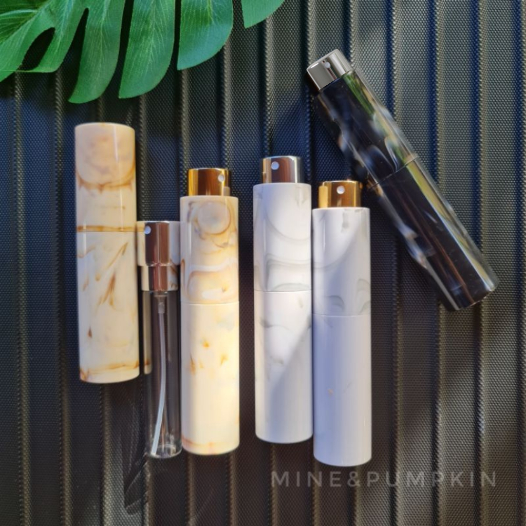 【M&P】⭐ ขวดแบ่งน้ำหอมพกพาแบบหมุนเปิด ขนาด 10 ml. ลายหินอ่อน