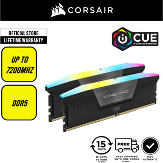 32GB (16GBx2) DDR5/6200MHz RAM (แรมพีซี) CORSAIR VENGEANCE RGB DDR5 (CMH32GX5M2B6200C36)