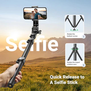 UGREEN รุ่น 15609 Selfie Stick Tripod with Bluetooth 5.0 Remote ขาตั้งกล้อง เซลฟี่สติ๊ก