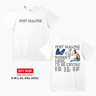 Post Malone 2023 World Tour เสื้อยืดผ้าฝ้าย 100% Rapper เสื้อ Unisex จัดส่งจากประเทศไทย