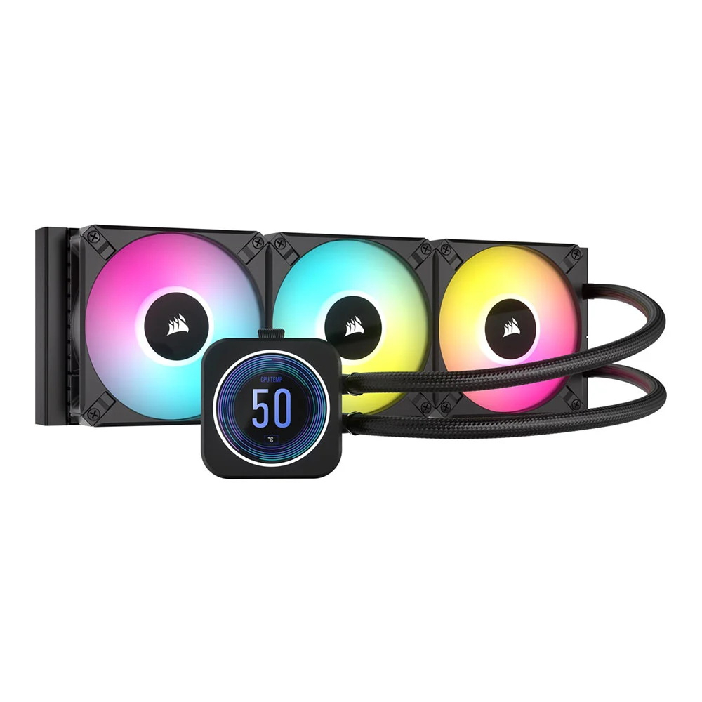 CPU LIQUID COOLER CORSAIR H150I ELITE LCD XT BLACK