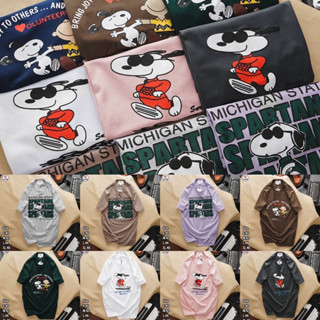 เสื้อยืดแขนสั้น JACOBS &amp; COLE x Snoopy 🐶 Unisex 👱🏻‍♂️👩🏼‍🦰 cotton 💯 ผ้านุ่ม ใส่สบายตัว พร้อมส่งจากไทย 🚚 ร้านค้าจัดส่งไว