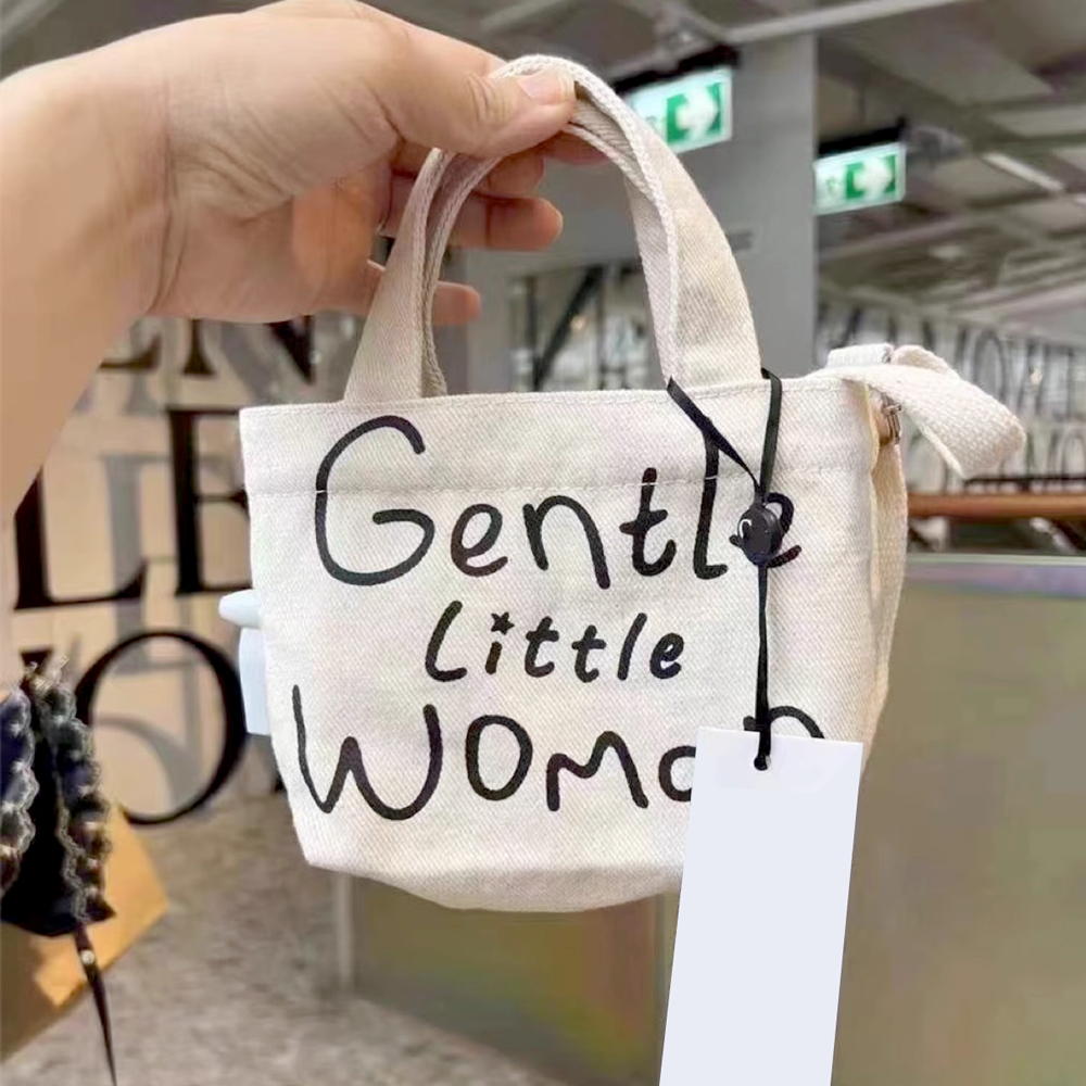กระเป๋าผ้าแคนวาสใบเล็ก 18x8x12cm Tote Bag Mini ขนาดเล็กกระทัดรัด มีสายถือและสะพายได้ เก๋สุด