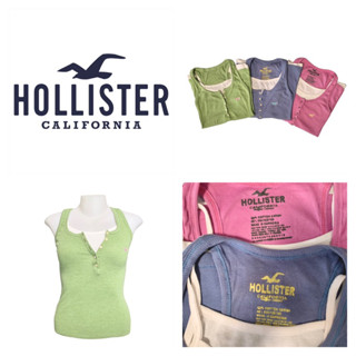 Hollister เสื้อสายเดี่ยว ผู้หญิง สองชั้น ผ้ายืด เซลตำหนิ อก32