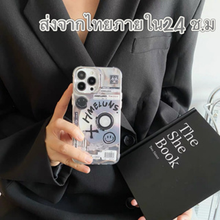 🖤ส่งจากไทยใน24ชม.🖤เคสไอโฟน 14 13 12 11 Pro Max เคส iPhone 11 เรียบง่าย การชุบ ปุ่มโลหะ พกง่ายๆ การป้องกันการตก Case