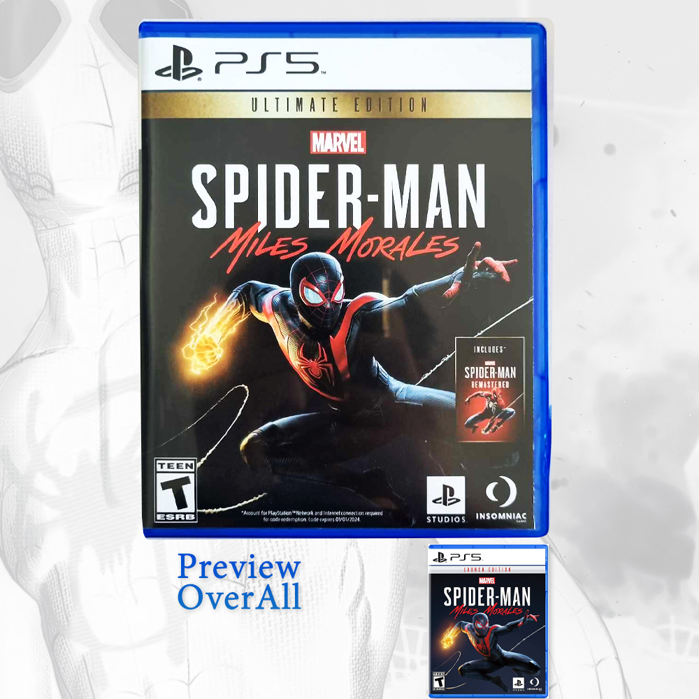 Spider-man Miles Morales กล่องเกมส์PS5 กล่องเปล่า เกมส์ Spider-man Miles Morales