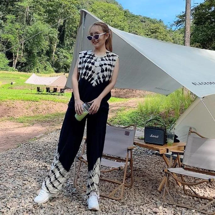 ชุดผ้ายืดคอตตอน เสื้อแขนกุด+กก.ขายาว thumbnail 3