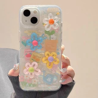 💕จัดส่งภายใน24ชั่วโม💕For iPhone 11 12 13 14 pro max case เคสไอโฟน 11 iphone 13 ดอกไม้ เคสป้องกันการตก soft case