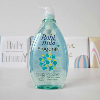 Babi Mild Bioganik Organic Head&amp;Body Baby Bath 800 ml เบบี้มายด์ เจลอาบน้ำและสระผม สูตรไบโอแกนิก 800 มล. แพ๊กเกจใหม่!!