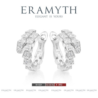 Eramyth Jewelry: ต่างหูงู เงินแท้ 92.5 ฝังด้วยเพชรสวิสCZ EM-0069 สินค้ามาตรฐานส่งออก(พร้อมส่ง)