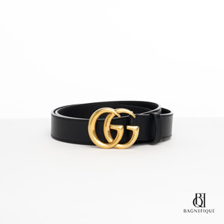 GUCCI BELT 3 CM 90 BLACK GHW