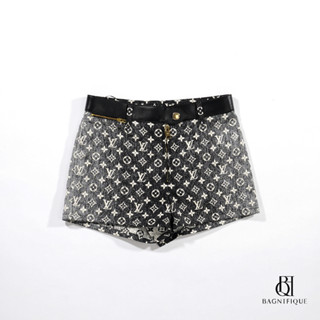 LV TROUSERS 36 BLACK MONOGRAM DENIM GHW