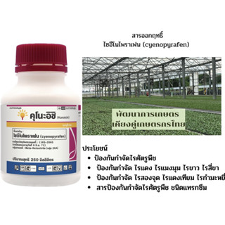 คุโนะอิชิ สารป้องกันจำกัดแมลง ขนาด250 ซีซี  มือพิฆาตไรแดง คุมนาน ตัดวงจรไรดื้อยา กำจัดได้ทุกระยะ