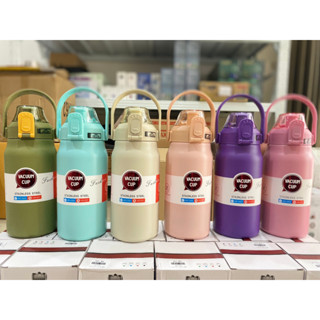 [พร้อมส่งจากไทย]กระบอกน้ำเก็บร้อน เก็บเย็นได้ 1.5L ขวดสแตสเลสพร้อมหลอดซิลิโคน