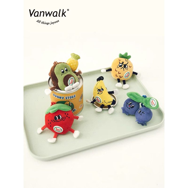 พวงกุญแจตุ๊กตา Vanwalkfunny storeผลไม้🍍🍌แท้💯| Vanwalk key chains