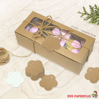 555paperplus ป้าย tag เปล่า คราฟ (100แผ่น) ตกแต่งถุงขนม ป้ายแขวนคราฟ ป้ายแขวนเสื้อผ้า ห้อยสินค้า (รหัส LK)