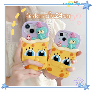 🎈จัดส่งภายใน24ชม🎈เคส for iPhone 11 14 Pro Max Case for iPhone 12 13 ป้องกันการตก การป้องกัน สพันจ์บ็อบ ศิลปะ แฟชั่น