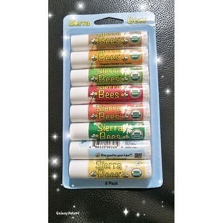 การันตีแท้🇺🇲💯ลิปบาล์มออร์แกนิก Sierra Bees, Organic Lip Balms Combo Pack 8 แท่ง