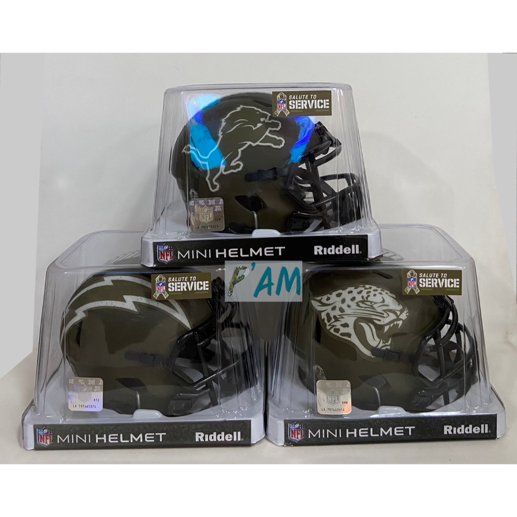 Salute to Service หมวกกันน็อคอเมริกันฟุตบอล NFL ยี่ห้อ Riddell รุ่น Speed Mini Helmet ขนาดเล็ก สำหรั
