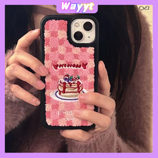 💖จัดส่ง24ชม💖iPhone 14 13 12 11 Pro Max เคส for เคสไอโฟน11 น่ารัก บางเบาพกพาง่าย การ์ตูน เค้กวันเกิด เย็บปักถักร้อย Case