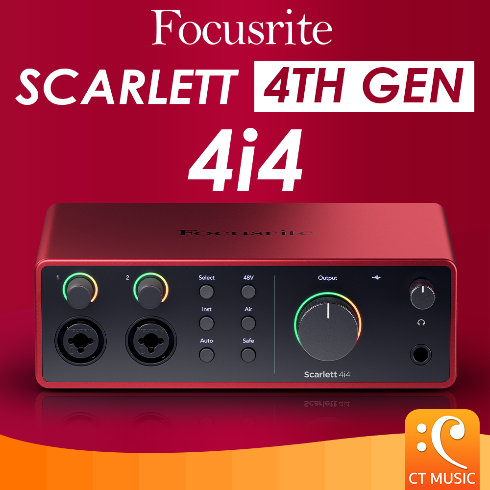 Focusrite Scarlett 4i4 4th Gen ออดิโอ อินเตอร์เฟส