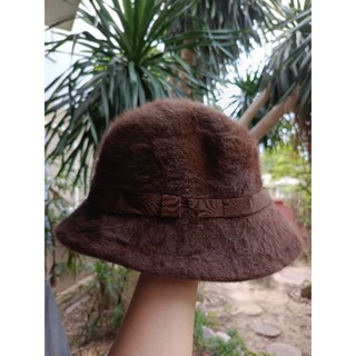 kangol fur angora bucket hat หมวกบักเก็ต ขนสัตว์ ญี่ปุ่น มือสอง แบรนด์แท้