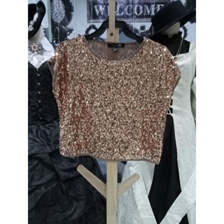 Forever 21 เสื้อวิบวับสีทองมือสอง