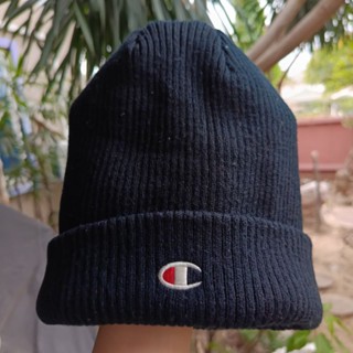 หมวกไหมพรม  มือสอง แบรนด์ champion beanie ของแท้