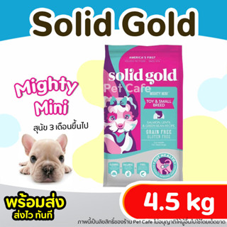 【4.99kg】🔥Solid Gold พร้อมส่ง🔥อาหารสุนัข  หมาเล็ก แซลมอน อาหารสุนัข SOLID GOLD : Mighty Mini  Salmon, Lentil &amp; Green Bean