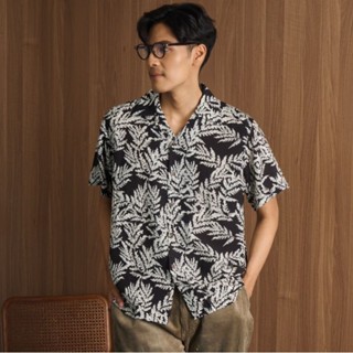 Shirtoria Hawaii-ลาย Fern เสื้อเชิ้ตแขนสั้น Non Iron