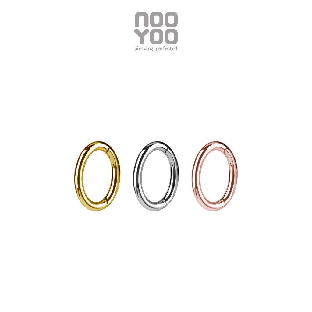 NooYoo จิวสะดือสำหรับผิวแพ้ง่าย CoCr NF Oval Round Profile Belly Clicker