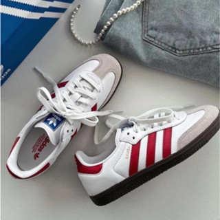 adidas originals Samba 0G White red ของแท้ 100%