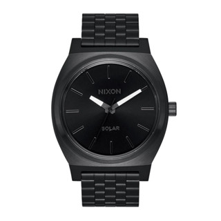 Nixon Time Teller Solar รุ่น NXA1369756-00 นาฬิกาข้อมือผู้ชาย สายสแตนเลส All Black / White หน้าปัด 40 มม.