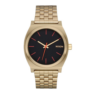 Nixon Time Teller รุ่น NXA0455164-00 นาฬิกาข้อมือผู้ชาย/ผู้หญิง สายสแตนเลส Champagne / Black / Red หน้าปัด 37 มม.