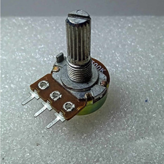 1 ตัว VR วอลุ่ม 3 ขา 1 ชั้น ก้านยาว 20mm Potentiometer (WH148)  ตัวต้านทานปรับค่าได้ 10K 20K 50K 100K