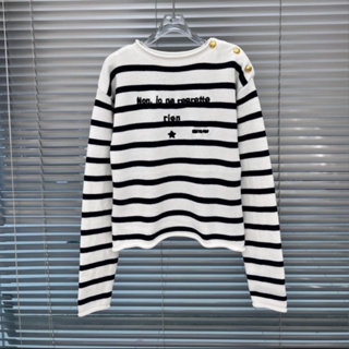 DIOR SWEATER เสื้อไหมพรม สเวตเตอร์ ผ้านิต ทอลาย ดิออร์