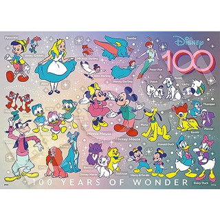 Epoch 500 Piece Jigsaw Puzzle Disney 100 YEARS OF WONDER [Puzzle Decorative Collage] (38 x 53 cm) พร้อมกาวพร้อมไม้พายพร้อมสติ๊กเกอร์ตกแต่ง EPOCH