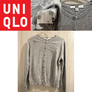 ส่งต่อ เสื้อ คาร์ดิแกน uniqlo 100% (สีเทา)