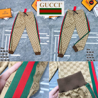 Gucci Unisex Long Pants 🤎 กางเกงขายาว Gucci 🤎 Hiend 1:1 cotton 💯