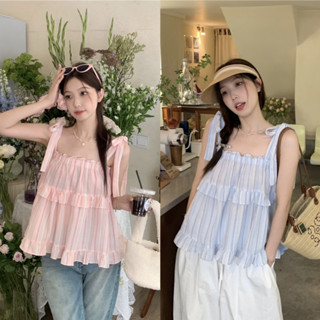 🍧🥣Gigi top 🥣🍧เสื้อกล้ามผ้าคอตตอนลายทาง