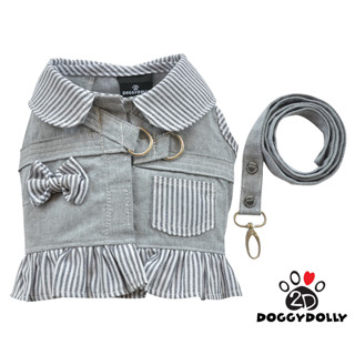 Pet cloths -Doggydolly เสื้อผ้าแฟชั่น  สัตว์เลี้ยง ชุดหมาแมว สายจูง รัดอก Body-Harness DCL180