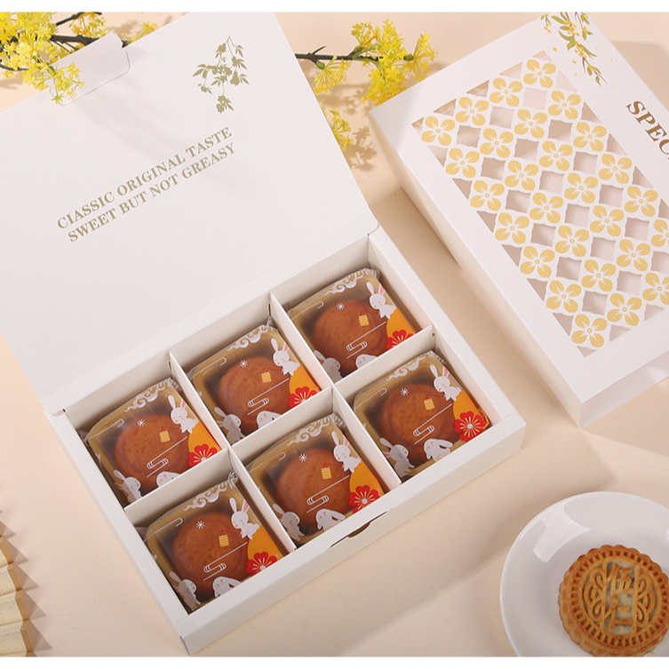 กล่องขนม 6ช่อง ขนมไหว้พระจันทร์ หูหิ้ว SPECIAL GIFTS รูปที่ 4